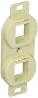 Hubbell BR106E Plate, Frame, Duplex, 2 Pole, Electric Ivory