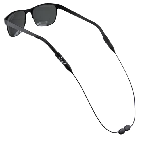 Cablz Monoz Adjustable Eyewear Retainer | Monofilament-Like Line, Adjustable, Off-The-Neck Eyewear Retainer Strap, 14in (Black)