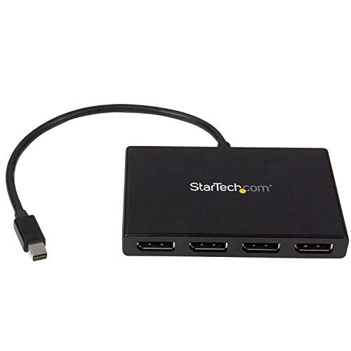 StarTech.com 4 Port Mini DisplayPort MST Hub - 4K 30Hz - Mini DP to DisplayPort Splitter for Multiple Monitors - mDP to DP (MSTMDP124DP)