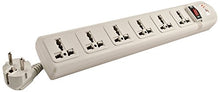 Load image into Gallery viewer, VCT - 220V/240V AC 13A Universal Surge Protector / Power Strip with 6 Universal Outlets. 50Hz/60Hz - 450 Joules. Max. 4000 Watt Capacity - Heavy Duty European Cord
