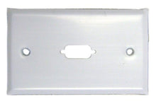 Load image into Gallery viewer, CableWholesale Wall Plate, White, 1 Port fits DB9 or HD15 (VGA), Painted Stainless Steel
