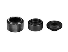 Load image into Gallery viewer, Thermaltake Pacific Black 4 Build-In O-Rings C-Pro G1/4 PETG 16mm OD Compression Fitting 6 Pack CL-W214-CU00BL-B
