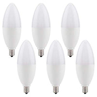 6Pcs Candle Bulb, E12 LED Candelabra Decoration Light 5W Warm White Lamp