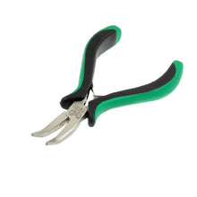 Load image into Gallery viewer, uxcell Green Black Plastic Handle Coated Curved Bent Nose Plier Cutter
