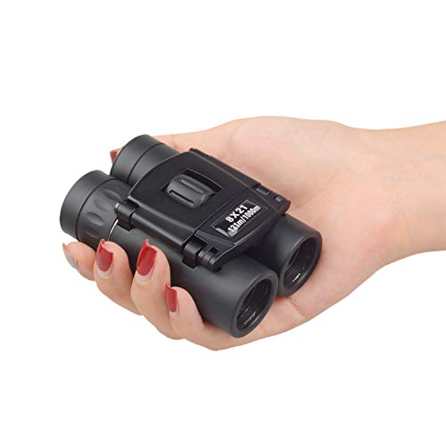 Apexel 8x21 Small Compact Lightweight Binoculars for Concert Theater Opera Mini Pocket Folding Binoculars w/Fully Coated Lens for Travel Hiking Bird Watching Adults Kids(0.38lb)