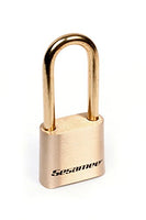 Sesamee K0437 4 Dial Bottom Resettable Combination Brass Padlock with 2-1/4-Inch Shackle and 10,000 Potential Combinations