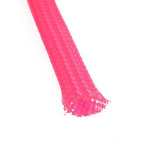 Load image into Gallery viewer, Aexit 6mm Dia Tube Fittings Tight Braided PET Expandable Sleeving Cable Wire Wrap Sheath Microbore Tubing Connectors Pink 1M
