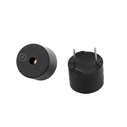 Aexit 2Pcs 12V Security & Surveillance Active Buzzer Magnetic Long Continous Beep Tone Alarm 12mm Horns & Sirens x 9.5mm
