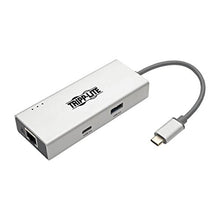Load image into Gallery viewer, Tripp Lite USB C Docking Station w/ USB-A Hub, HDMI, Gbe, 4K @ 30Hz Portable Thunderbolt 3 Silver (U442-DOCK13-S)
