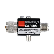 Load image into Gallery viewer, UHF Coaxial Lightning Surge Arrester, Lightning Surge Protector Male to Female UHF Connector
