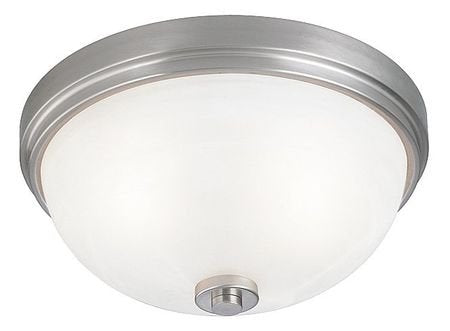 LumaPro 4UZK5 Fixture, Light, Brushed Ni, White Glass