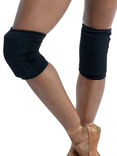 Adult Black Knee Pads for Dancers, X-Small, Black