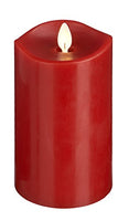 Cottage Collectibles Luxury Lite Home Decor Flameless LED Wax Pillar Candle , Red