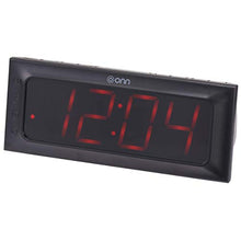 Load image into Gallery viewer, ONN AM/FM Digital Alarm Clock Radio Black Large 2 Inch By 6.4 Inch Wide LED Display (Renewed)
