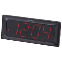 ONN AM/FM Digital Alarm Clock Radio Black Large 2 Inch By 6.4 Inch Wide LED Display (Renewed)
