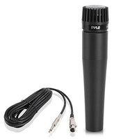 Professional Handheld Moving Coil Microphone - Dynamic Cardioid Unidirectional Vocal, Built-in Acoustic Pop Filter, Includes 15ft XLR Audio Cable to 1/4'' Audio Connection - PylePro PDMIC78