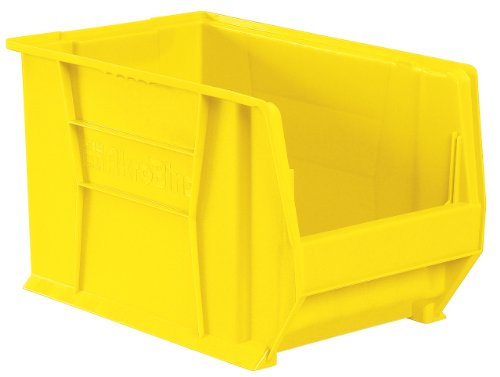 Akro-Mils 30282 20-Inch D by 12-Inch W by 12-Inch H Super Size Plastic Stacking Storage Akro Bin, Yellow, Case of 2