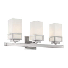 Load image into Gallery viewer, Livex 10083-91 Contemporary Modern Three Light Bath Vanity from Harding Collection in Pwt, Nckl, B/S, Slvr. Finish, Brushed Nickel
