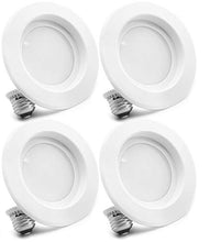 Load image into Gallery viewer, 4 Pack Bioluz LED 4&quot; LED Retrofit Recessed Light 65W Replacement (Using 10W) 700 Lumen, 90 CRI, Dimmable, UL-Listed CEC JA8 Title 24 Compliant (4-Pack, 3000K Soft White)
