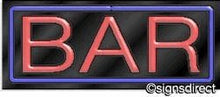 Load image into Gallery viewer, &quot;Bar&quot; Neon Sign : 495, Background Material=Black Plexiglass
