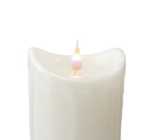 Load image into Gallery viewer, Melrose 5.25&quot; Pre-Lit Silver Glittering Flameless LED Christmas Pillar Candle
