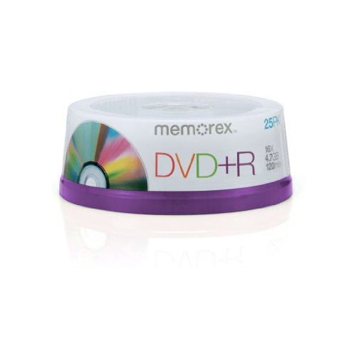 Memorex DVD+R 16x 4.7GB 25 Pack Spindle