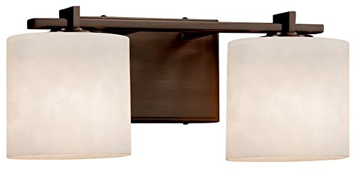 Justice Design Group Lighting CLD-8442-30-DBRZ Clouds Era 2-Light Bath Bar, Dark Bronze