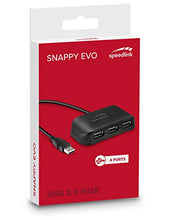 Load image into Gallery viewer, Speedlink Snappy EVO USB Hub, 4-Port - USB 2.0 - Passive, Black
