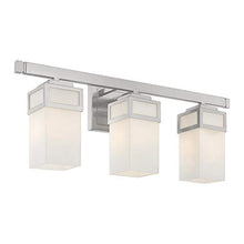 Load image into Gallery viewer, Livex 10083-91 Contemporary Modern Three Light Bath Vanity from Harding Collection in Pwt, Nckl, B/S, Slvr. Finish, Brushed Nickel
