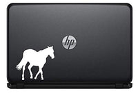 Horse Silhouette Version 1 Vinyl Decal Sticker for Computer MacBook Laptop Ipad Electronics Home Window Custom Walls Cars Trucks Motorcycle Automobile and More (White)