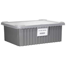 Load image into Gallery viewer, Akro-Mils 33228 Akro-Grid Plastic Slotted Dividable Modu Box Stackable Grid Storage Tote Container, (22-3/8-Inch L x 17-3/8-Inch W x 8-Inch H), (3 Pack), Gray
