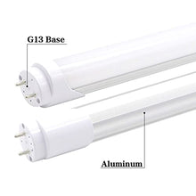 Load image into Gallery viewer, KALINA 2FT LED Tube Lights, 24&quot; 8W(25W Fluorescent Bulb Replacement) LED Tube Light Fixture, Two Pin G13 Base, 6000K, Works Without Ballast, Dual-Ended Powered, Frosted Cover, Pack of 4
