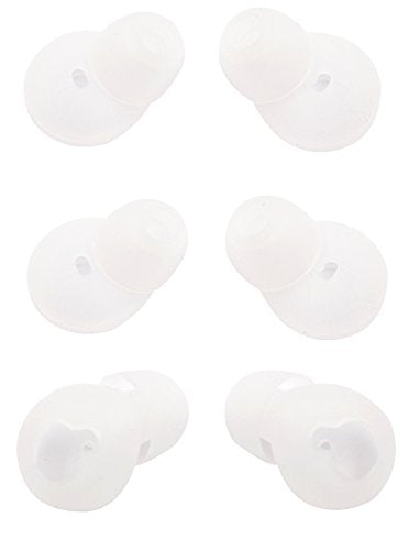ALXCD Ear Gel Tip for Gear Circle Bluetooth Earphone, 3 Pair Medium Anti-Slip Durable Silicone Replacement Ear Tip Earpads, Fit for Samsung Gear Circle Bluetooth Earphone SM-R130 [White] (3 Pair)
