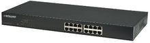 Load image into Gallery viewer, Intellinet 16-Port 10/100 Fast Ethernet Rackmount PoE Switch (503631), Black
