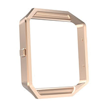 Load image into Gallery viewer, Fitbit Blaze Frame Rose Gold, AISPORTS Fitbit Blaze Accessory Frame Stainless Steel Metal Watch Frame Holder Shell Replacement Housing Protective Case Cover for Fitbit Blaze Smart Watch
