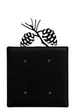 Load image into Gallery viewer, Village Wrought Iron ECC-89 8 Inch Pinecone - Double Electrical Cover, Black
