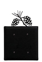 Village Wrought Iron ECC-89 8 Inch Pinecone - Double Electrical Cover, Black