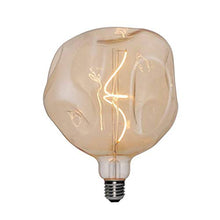 Load image into Gallery viewer, LED Curved Vintage Lamp Globe D.180 BUMPED E27 5W 2000K 250lm Amber Dimmer Irregular Glass
