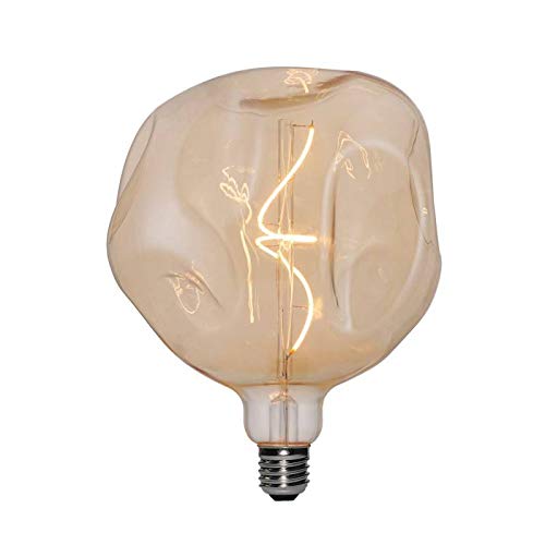 LED Curved Vintage Lamp Globe D.180 BUMPED E27 5W 2000K 250lm Amber Dimmer Irregular Glass