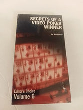 Load image into Gallery viewer, Editor&#39;s Choice Volume 6: Secrets of a Video Poker Winner (1 VHS Tape, New in Shrink Wrap)
