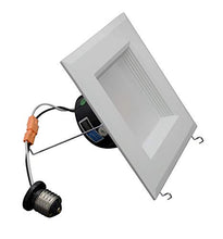 Load image into Gallery viewer, NICOR Lighting 5 inch White Square LED Recessed Downlight in 2700K (DQR5-10-120-2K-WH-BF)
