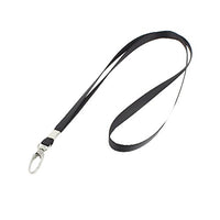 uxcell Swivel Lobster Clasp Neck Strap Lanyard for ID Badge Holder Key Black