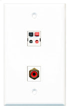 Load image into Gallery viewer, RiteAV - 1 Port RCA Red 1 Port Speaker Wall Plate - Bracket Included
