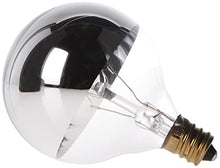 Load image into Gallery viewer, Satco S3244 120V Candelabra Base 25-Watt G16.5 Light Bulb, Silver Crown
