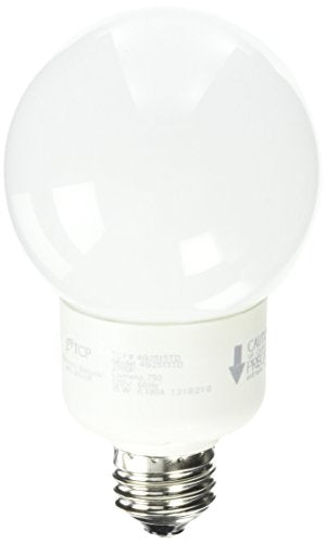 TCP 4G2515TD CFL TruDim G25 - 60 Watt Equivalent (15W) Soft White (2700K) Dimmable Decorative Globe Light Bulb