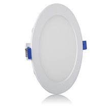 Load image into Gallery viewer, Maxxima 6 in. Dimmable Slim Round LED Downlight, Flat Panel Light Fixture, Recessed Retrofit, 1050 Lumens, Neutral White 4000K, 14 Watt, Junction Box Included
