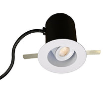 Load image into Gallery viewer, WAC Lighting HR-LED232R-30-WT White LEDme Miniature Round Recessed Adjustable Task Light 3000K Soft, 1&quot;
