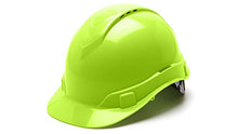 Load image into Gallery viewer, Pyramex HP44131V Ridgeline Cap Style Hard Hat with 4-Point Vented Ratchet, Hi-Vis Green by Pyramex Safety

