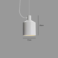 Load image into Gallery viewer, MASO Home, A Mini Sized of Factory Inspired Industrial Style Features Pendant Ceiling Light, Retro Vintage Metal for Antique and Historic Pendant Hanging Lamp Unique Loft Design (White)
