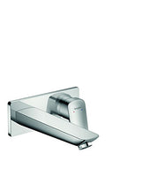 hansgrohe Logis wall-mounted basin mixer tap, 195 mm spout, chrome